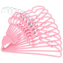 10St Klamottenbügel Aus Langlebigem ABS Mit Herz- (Pink)