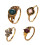 4 Damenteile Ring Sprengstoffe Einstellen 1