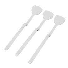3 Stk Löffel Mini-Kugeln Langen Griff Silver Rostfreier Stahl