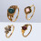 4 Damenteile Ring Sprengstoffe Einstellen 10