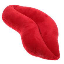 30 Cm Dekokissen Rote Lippen Kurzflor Plüsch Pp Baumwolle Gefüllt