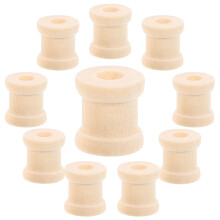 100 vintage-hölzerne spulen 15x13 mm hellgelb zum aufwickeln