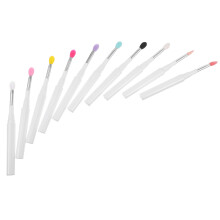 10Stk Make-up- Mit Deckel Silikon Lippenpinsel Lidschatten