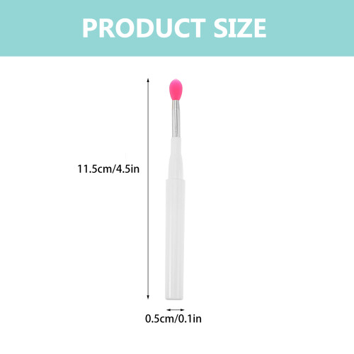 10Stk Make-up- Mit Deckel Silikon Lippenpinsel Lidschatten 1