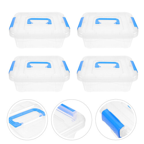 5er-pack transparente aufbewahrungsbox kunststoff mit griff 2