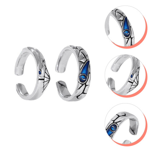 2Stk Augen-Finger-Ringe Schmuck Fingerdekoration Geschenk 2