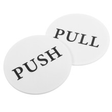 2Stk Abnehmbare Push Pull Aufkleber Aus Acryl Für Glastüren Weiß