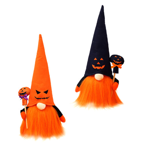 4 halloween-gnome aus plüsch mit leuchtender 1