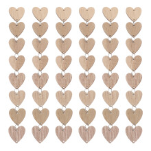 50Stk Herzförmige Holzscheiben Mit 50 Eisenösen Für DIY Wohnaccessoires