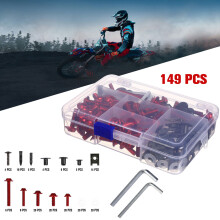 149 Teile Kunststoff Verkleidungsschrauben Motorrad Set