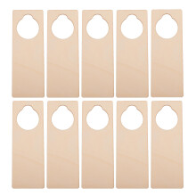 10 stücke blanke türknopf-hängende holzschilder, lustige diy-holztafel