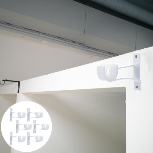 Curtain Rod Mounting Bracket Weiß Kunststoff 6 1