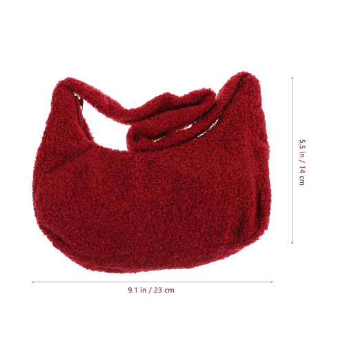 Plüsch- Umhängetasche Plüsch Unterarmtasche Crossbody Bod 1