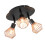 1 einfache 3-flammige led-deckenleuchte eisen 4