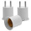 -pack lampenfassung-zu-stecker-adapter e27/e26 mit -stecker 2