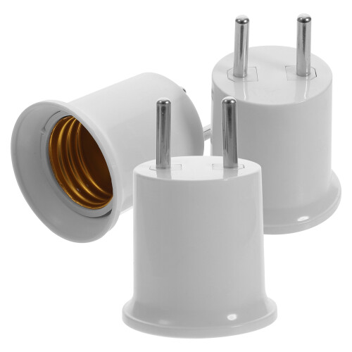 -pack lampenfassung-zu-stecker-adapter e27/e26 mit -stecker 2