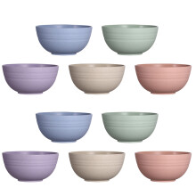 10-teiliges Weizenstroh-Salatschüssel-Set, Farben