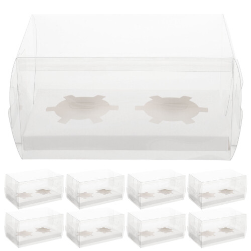 10 Sets Cupcake-Verpackungsboxen Backwaren-Aufbewahrungsbehälter