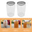 8 Transparente Milchteebecher 12,00x6,50x6,50 Cm 8