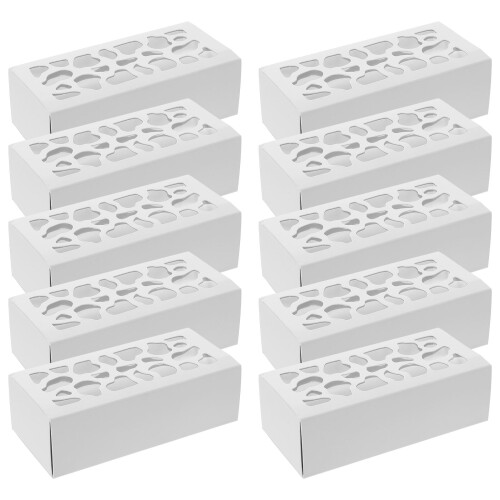 10 macaron verpackungsboxen mit sichtfenster für backwaren 2