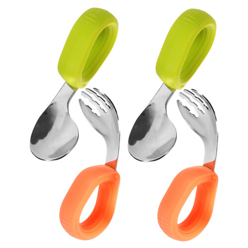 Mlins 2 Sets Spoon Silicone Children Children'S