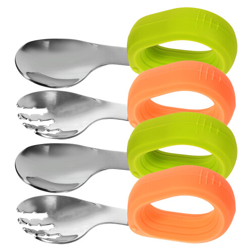 Mlins 2 Sets Spoon Silicone Children Children'S 2