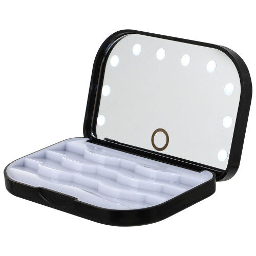 False Wimpern Case Mit Spiegel Und LED-Beleuchtung