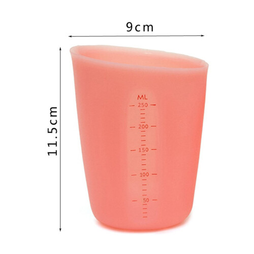 250Ml Transluzenter Silikon-Messbecher Mit Doppelskala Für 1