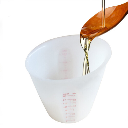 250Ml Transluzenter Silikon-Messbecher Mit Doppelskala Für 2