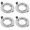 4er-pack led- -fassung mit montagering und abdeckring 7
