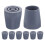 8 duschhocker beinmanschetten 24 mm mit gummifüßen 10