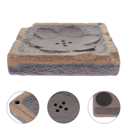 Crude Pottery Mit Lotus Und Tablett 2