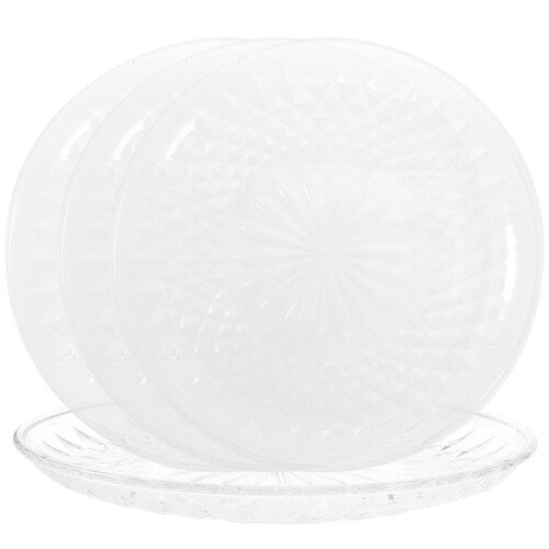 4 stücke obstplatte, transparentes snacktablett für