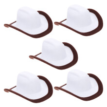 5Stück Vliesstoff Flaschenkappen Mini Cowboyhüte Für Weinflaschen