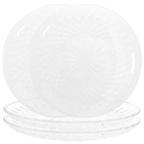 4 stücke obstplatte, transparentes snacktablett für 1
