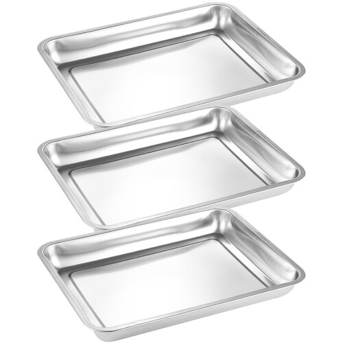3-teiliges rechteckiges -Backblech mit hohem Rand 1