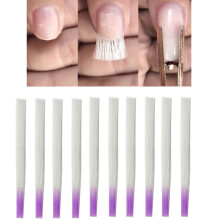 100Stk Weiß Fiberglas Nagelfasern Nagelverlängerung Für Nageldesign