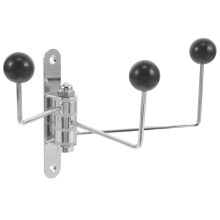 Wandmontierte Garderobe Mit Verstellbaren Haken Aus Metall Und Holz