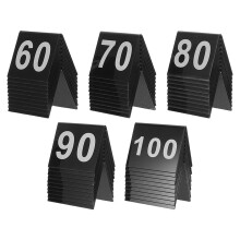 100 stuks tafelnummers 1-100 dubbelzijdig v- houders