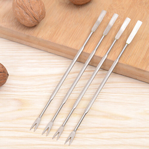 6Pièces Ouvre- Casse-Noix Acier Inoxydable Argent 2