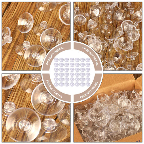 Transparent Plastic Suction Cups Without Hooks for Window Decor 1