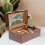 watch storage box 3 slots display case jewelry organizer 5