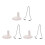 3Pcs Doll Display Rack White Sturdy Iron Plastic Doll Holding Stand 6