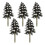5St Plastic Mini Kerstbomen Set Met Sneeuwtakken Voor Landschapsmodel 9