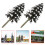 5St Plastic Mini Kerstbomen Set Met Sneeuwtakken Voor Landschapsmodel 10
