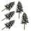 5St Plastic Mini Kerstbomen Set Met Sneeuwtakken Voor Landschapsmodel 11
