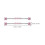 2 peças de piercing industrial aço de com barra reta, rosa 2