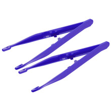 20 pinças descartáveis plástico para artesanato e (azul)