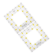 2Stk Farbige Kunststoff Quilting Lineale Mit Schlitz Für Stoffarbeiten
