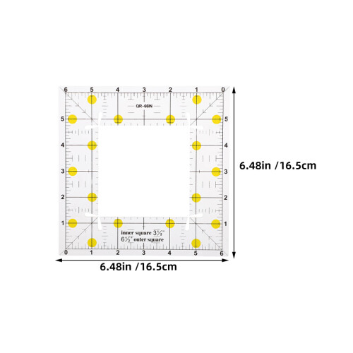 2Pcs Conjunto De Régua Quadrada Acrílico Para Com Ranhuras 1